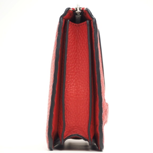 FENDI Monster Selleria Second Bag Pouch Clutch Red Men's - Picture 3 of 10